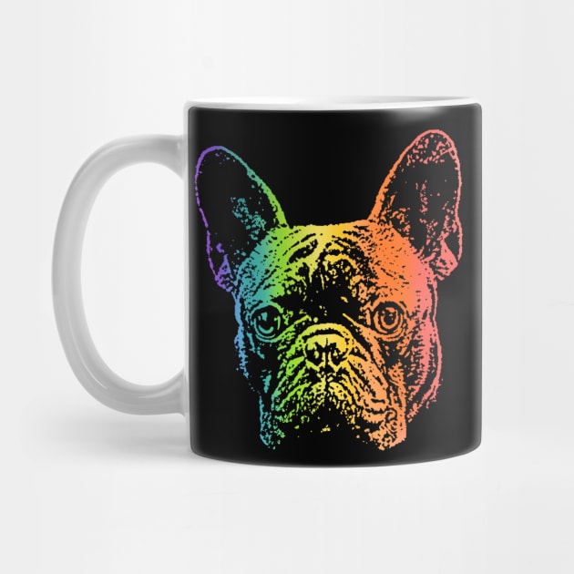 Rainbow French Bulldog by childofthecorn